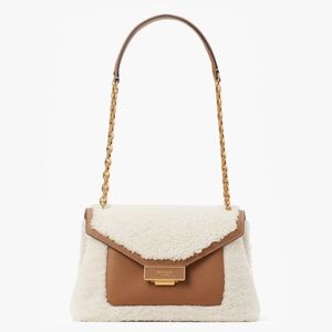 Kate Spade Gramercy Shearling Medium Convertible Shoulder Bag NWT